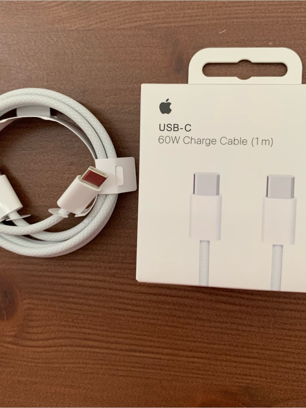 Apple USB-C 60W White Braided Charge Cable (1m)